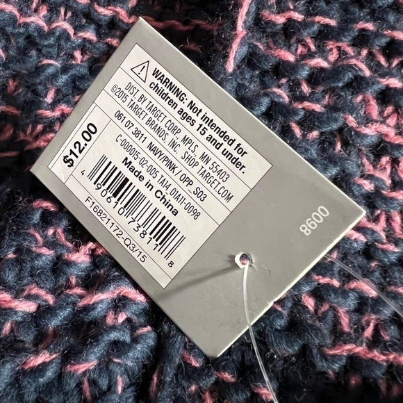 TARGET NAVY & Pink Infinity Scarf - Picture 2 of 2